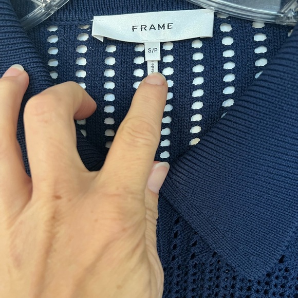 FRAME open stitch shrunken cardigan new never worn - Picture 7 of 9